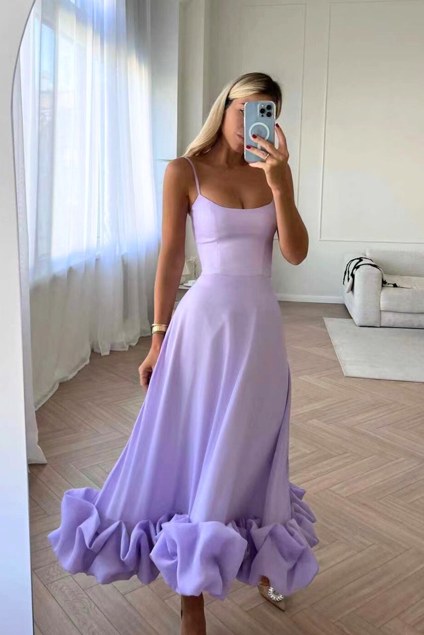 Luna - Women's Pleated Camisole Maxi Dress