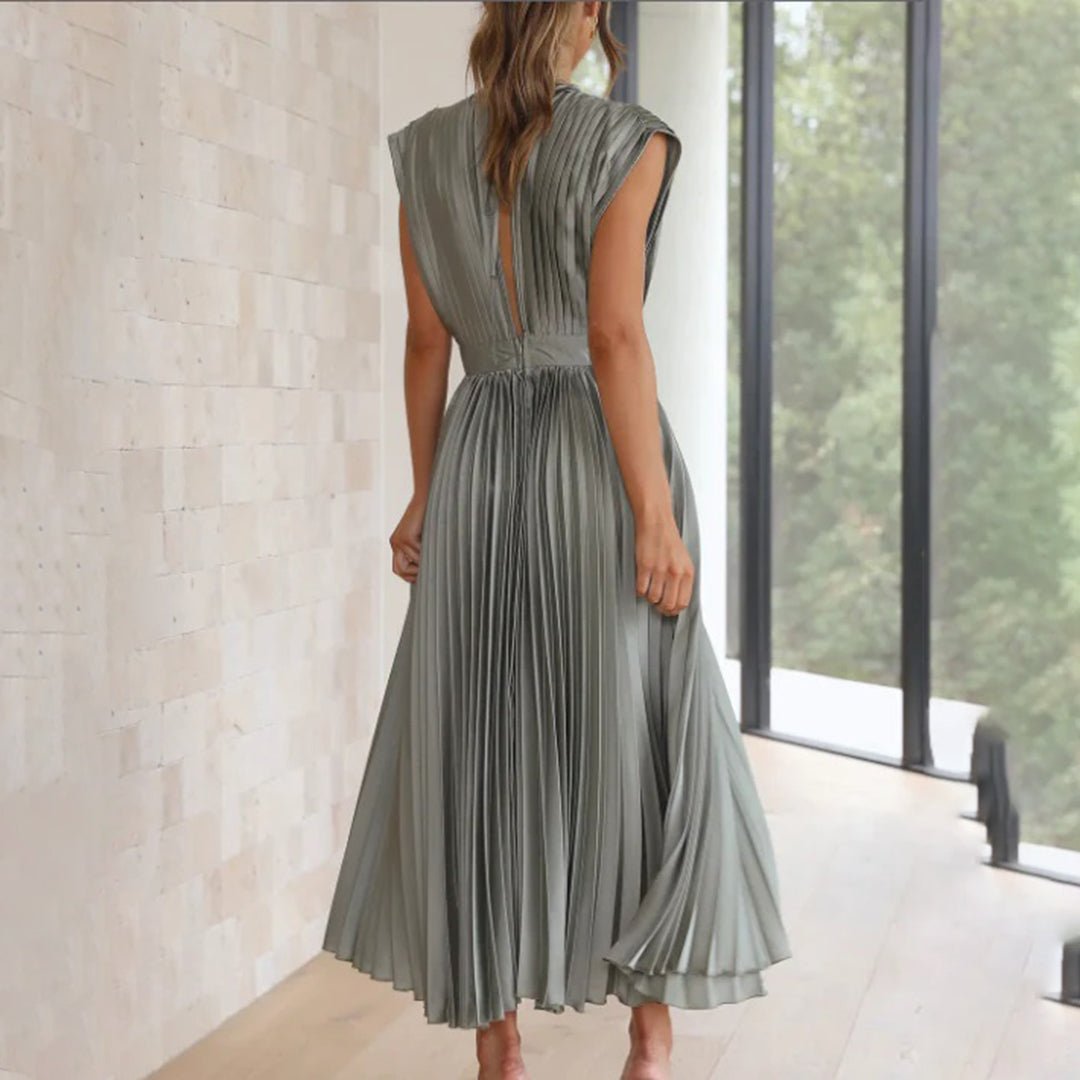 Kinsley - Women's Deep V-neck Patchwork Party Dress