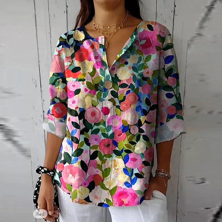 Thelma™ - Elegant Floral Blouse