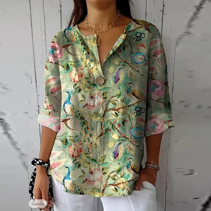 Thelma™ - Elegant Floral Blouse